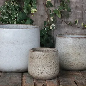 Nouvelle conception d'inventaire, diverses spécifications, pots <span class=keywords><strong>en</strong></span> grès colorés pour l'aménagement paysager horticole - Product Image 1