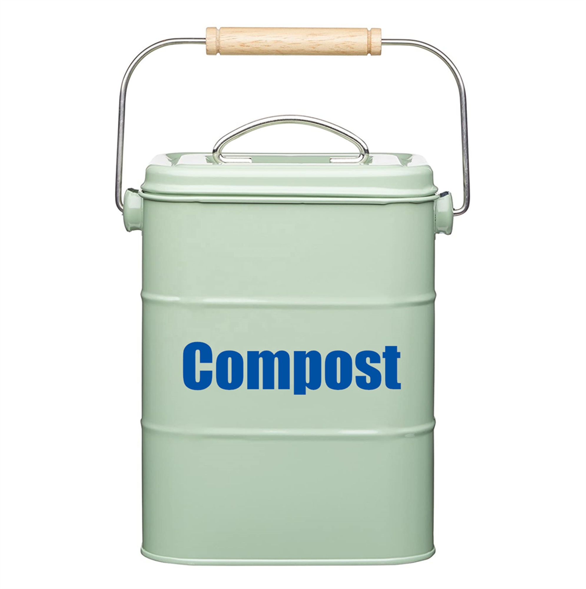 Indoor Metall Recycling Lebensmittel abfall Mll behlter Kche  quadratischen Kompost Eimer Bambus faser Kompost behlter mit Filter deckel|  Alibaba.com