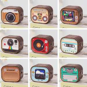 Cajas de Música de Madera Hechas a Mano, Estilo Retro, 25 Unidades, Caja de Música de Madera Vintage Personalizada Sky City - Product Image 2