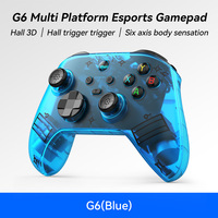 Control de Juego Inalámbrico Transparente Gamegaga OEM G6 para Switch/IOS/Android/PC, Compatible con Transmisión de Medios, Gamepad para Teléfono Móvil