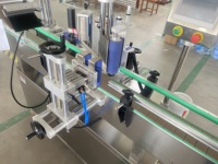 Ligne de production cosmétique Étiqueteuse rotative de bouteilles rondes d'étiquettes autocollantes entièrement automatique