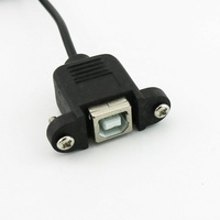 Cable de Impresora USB 2.0 B Hembra de Montaje en Panel a Mini USB de 5 Pines