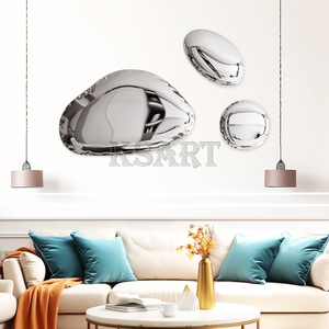 Sáng Tạo Ngoài Trời Vườn Thép Không Gỉ Tùy Chỉnh Màu Sắc Trừu Tượng Hình 3D Nghệ Thuật Điêu Khắc Tường Treo Tùy Chỉnh Thiết Kế - Product Image 1