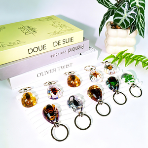 Llavero de Resina con Espécimen de Araña Real de Alta Calidad, Brilla en la Oscuridad, Novedad para Hombres, Llaveros Promocionales con Mosquetón - Product Image 1