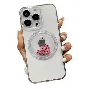 新款创意设计透明骰子可爱透明TPU氯丁橡胶三星银河c9专业手机高品质手机外壳