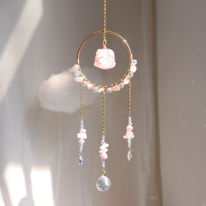 Cloche à vent suspendue en améthyste, attrape-soleil en cristal, décoration maison et jardin, décoration soleil et lune - Product Image 5