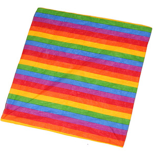 100% cotone più nuovo all'aperto Design personalizzato tendenza Designer arcobaleno sciarpa ringraziamento scaldacollo strisce di colore <span class=keywords><strong>Bandana</strong></span> - Product Image 3