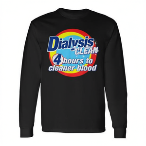 Camiseta de manga larga para diálisis Clean, 4 horas para limpiar la sangre, camiseta para pacientes - Product Image 2