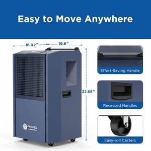 Deshumidificador Comercial Moiswell de 305 Pintas |   Deshumidificador de Grado Industrial con Manguera de Drenaje para Espacios Grandes y Daños <span class=keywords><strong>por</strong></span> Agua - Product Image 5