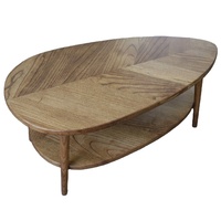 Table basse d'appoint en bois massif de frêne, design moderne et minimaliste, avec motifs durables et personnalisables, pour salon