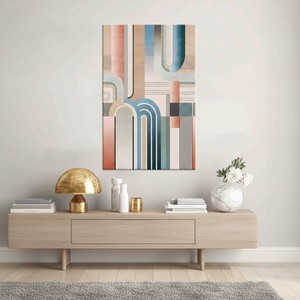 Modern Geometric Tempered Glass Wall Art: Printed Canvas Artwork,<b>WRAPPED</b> CANVAS - Product Image 3