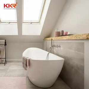 KKR 耐用固体表面浴缸独立式浴缸人造石浴缸