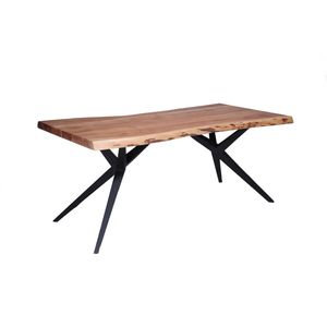 Mesa de Centro Cuadrada de Madera con Patas de Metal, Mesa Auxiliar Moderna Rústica para Sala de Estar - Product Image 2