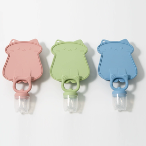 Moule à sucettes en silicone en forme de chat adorable pour fruits, avec étui de rangement, moule à glaçons pour lait maternel, plateau alimentaire congelé sans BPA - Product Image 1
