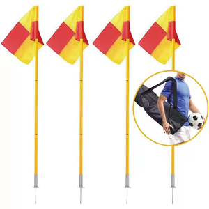 Mástiles de Bandera de Fútbol Wesure Safety de 1m, 1.5m y 1.8m con Bolsa de Almacenamiento, Accesorios de Entrenamiento de Fútbol - Product Image 1