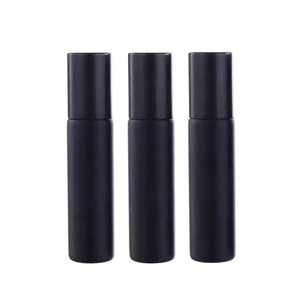 Factory Direct Sale 10ml Black Glass Roll on <b>Bottle</b> with Stainless Roller - Product Image 5