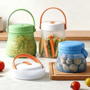 Contenedor de Almacenamiento de Alimentos Plegable de Silicona Personalizado, Recipiente para Alimentos para Bebés, Libre de BPA, a Prueba de Fugas - Product Image 1