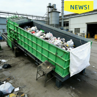 Machine industrielle d'ouverture de sacs de déchets pour usine de recyclage, équipement automatique de rupture de sacs poubelle 5-100 TPH certifié CE