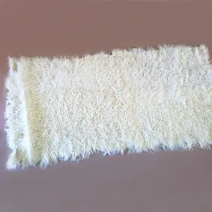 Factory White Curly Kalgan Lamb Fur Skin Big Hair Cheap Price High Quality Kalgan Lamb Fur Plate