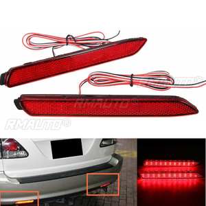ไฟท้าย LED คู่สำหรับกันชนหลังรถยนต์ Lexus IS-F GX470 RX300 ไฟสะท้อนแสงเบรกแบบ LED สำหรับกันชนหลัง สไตล์ OEM เลนส์สีแดง - Product Image 1