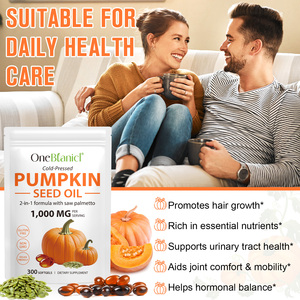 OneBotanical al por mayor: 300 cápsulas blandas de aceite de semilla de calabaza orgánico prensado en frío con Saw Palmetto para el crecimiento del cabello - Product Image 5
