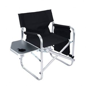 QM Full Back Aluminum Lightweight <b>Chair</b> <b>Camping</b> Folding <b>Directors</b> <b>Chair</b> with Aluminum Side Table Storage Bag - Product Image 1