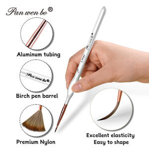 Panwenbo Ensemble de 5 pinceaux miniatures pour détails fins, modèles, pinceaux à pointe fine pour la <span class=keywords><strong>peinture</strong></span> acrylique, les modèles, l'artisanat, les pierres - Product Image 4