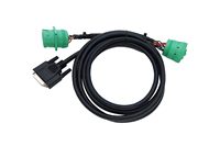 Arnés de cableado automotriz de cobre con aislamiento de PVC DB15 verde Tipo 2 J1939 macho a hembra para camiones, dispositivo ELD para Y