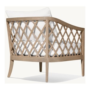 طقم أريكة فاخر للحدائق من خشب الساج، بذراعين مائلين وأرجل مستدقة، أريكة خشب ساج صلبة للاستخدام الخارجي - Product Image 3