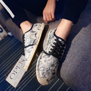 <span class=keywords><strong>Espadrilles</strong></span> de créateur pour femme Semelle en jute Semelle compensée tressée Plateforme Mules Coussin Noir Toile Chaussures Slip-On Léger pour l'été - Product Image 2