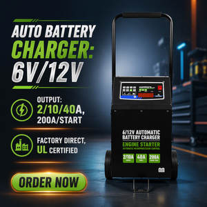 <span class=keywords><strong>Chargeur</strong></span> de batterie automatique 12V/6V 2/10/40/200 ampères, prise de démarrage du moteur, ajustement universel - Product Image 2