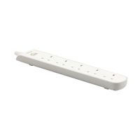 Multiprise VEBAN style britannique avec interrupteur principal, 5 prises, câble de 3 m, 250 V 13 A