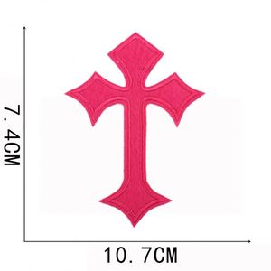 NODA STOCK 13 Colors Iron on Jesus God Cross Patches for Decoration - Product Image 5