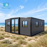 Maison conteneur préfabriquée de luxe pliable de 20 pieds, extensible, 2, 3 ou 4 chambres, pour bureau ou hôtel