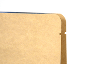Sac d'emballage pour café en papier kraft écologique de 250 g avec logo personnalisé imprimé, fond plat, fermeture éclair et valve
