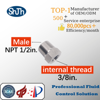 SHJH Forged 316SS Hexagon Head Outer Inter NPT Threaded High Pressure Reducing Union Connector Adaptor Fitting untuk Oli, Gas, dan Air
