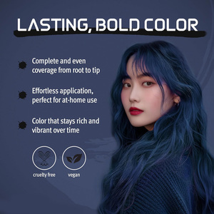 Coloration capillaire permanente bleue populaire en gros, sans ammoniaque, sans <span class=keywords><strong>peroxyde</strong></span>, sans alcool, végane, sans cruauté animale - Product Image 4