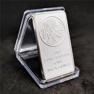 <span class=keywords><strong>Riproduzione</strong></span> in Metallo della Lingotto d'Argento Buffalo Indian US, 1 Oncia, Argento Puro .999, Lingotto Buffalo Liberty - Product Image 5