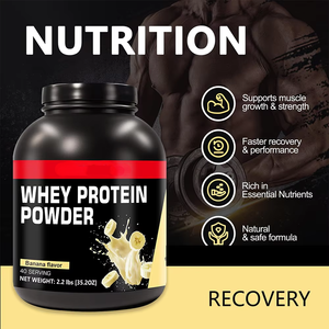 Proteine del Siero di Latte LUVVITA 2.2lbs, Polvere Proteica ad Alto Contenuto Proteico al Gusto Banana <span class=keywords><strong>per</strong></span> <span class=keywords><strong>Palestra</strong></span>, Fitness, Aumento della Massa Muscolare e Recupero - Product Image 2