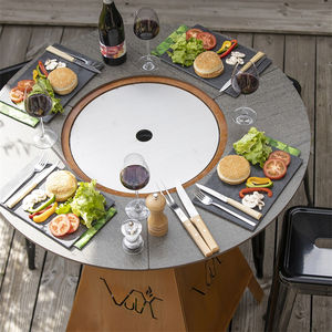 Barbecue grill d'extérieur, gril <span class=keywords><strong>à</strong></span> rôtissoire, en acier, <span class=keywords><strong>à</strong></span> corten, 1 pièce - Product Image 1