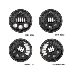 Phares de <span class=keywords><strong>moto</strong></span> Chiefdom HD 883 XL1200 5,75 pouces <span class=keywords><strong>LED</strong></span> dynamiques Softail 7 pouces, clignotants 12V, clignotants, 30W de puissance - Product Image 6