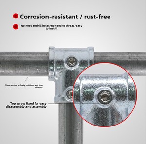 Raccords de tuyauterie galvanisés <span class=keywords><strong>Klamp</strong></span> pour tubes d'échafaudage, systèmes de balustrades et de garde-corps - Product Image 4