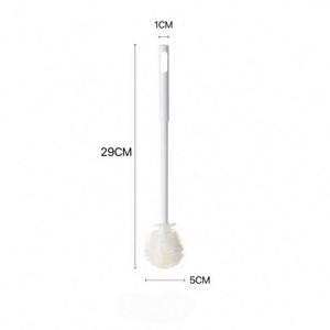 Bendable 1pc Long Handle Eco-Friendly Plastic White Scourer Cleaning <b>Brush</b> Scrubber with TPR Bristles for Glass and Kitchen Use - Product Image 6