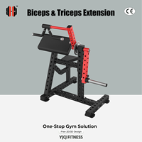 Machine à extensions de biceps et triceps à charge libre en acier, avec coussinets de bras réglables, équipement de musculation du haut du corps durable pour salle de sport commerciale