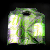 Sac d'emballage en plastique PE pour bouteille de jus, sac portable pour gobelet, sac double pour gobelets, sac jetable en plastique PE pour boissons à emporter