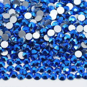 Piedras de Estrás Metálicas Brillantes SS3-SS50, Color Azul Capri, Cristal AB sin Fijación en Caliente, para Accesorios de Prendas - Product Image 3