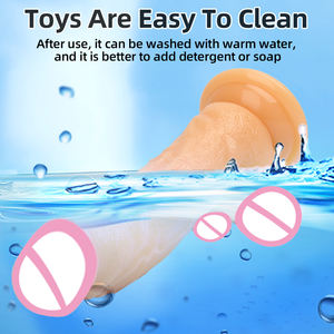 Masturbador Femenino de Simulación Realista, Consolador Grande y Pene Artificial, Juguetes Sexuales con Ventosa, Diseño Vaginal y Anal para Mujeres y Lesbianas - Product Image 4