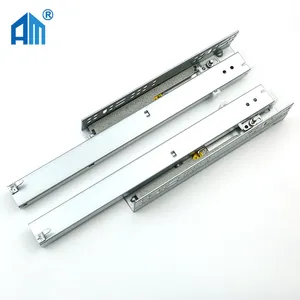 3 fold push to open hidden telescopic rails soft close concealed drawer slide with 3D handles