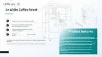Robot Expendedor de Café Comercial con Brazo Robótico LM3 de 6 Ejes - Kiosco de Café de Autoservicio con Pago por Código QR