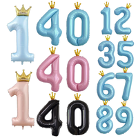 Nouveau ballon en aluminium Mylar en forme de couronne de 40 pouces pour la décoration de fête d'anniversaire à thème, vente en gros, approvisionnement en vrac